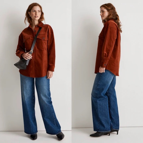 NEW Madewell Corduroy Twill Oversized Shirt-Jacket sz.Large - Picture 2 of 6